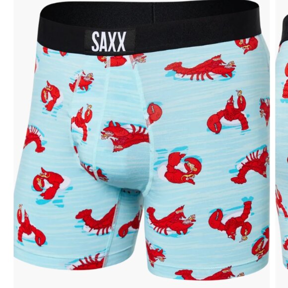 SAXX ULTRA Boxer Briefs with Fly “Lobster Lounger" - Picture 1 of 4